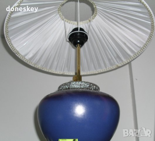Керамична лампа със сенник - зимна серия, снимка 1 - Декорация за дома - 32502137