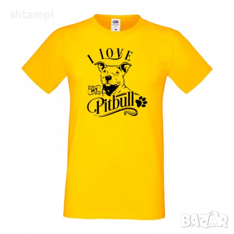 Мъжка тениска I Love My Pitbull Dog,Куче, животно,подарък,изненада, снимка 8 - Тениски - 36935611