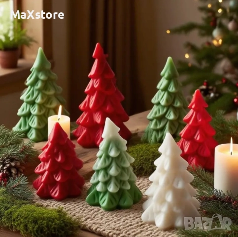 3D Наклонена елха Силиконов молд форма за свещи гипс сапун смола фондан , снимка 2 - Форми - 52094581