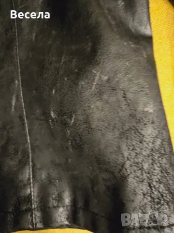 Дамско черно кожено яке, снимка 3 - Якета - 48746954