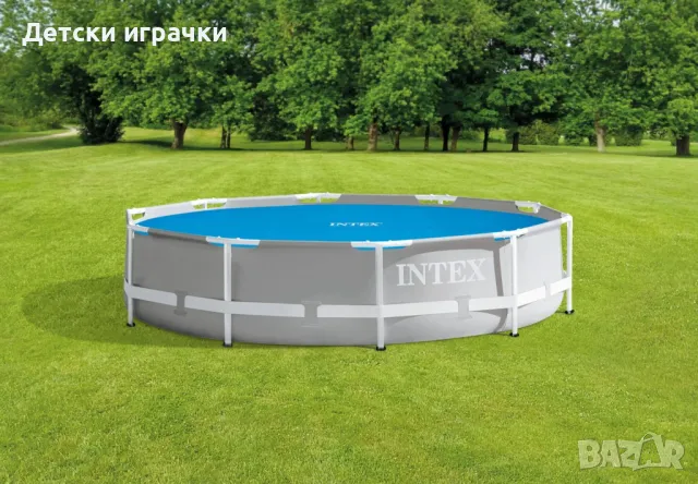 Соларно покривало Intex, диаметър 488 см, PVC, UV устойчиво, снимка 3 - Басейни и аксесоари - 49925626