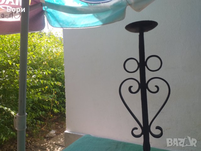 Голям свещник ковано желязо, снимка 7 - Други - 33636640