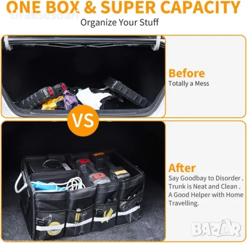  Многофункционален органайзер за багажник водоустойчив сгъваем с алуминиеви дръжки, снимка 9 - Аксесоари и консумативи - 50074561