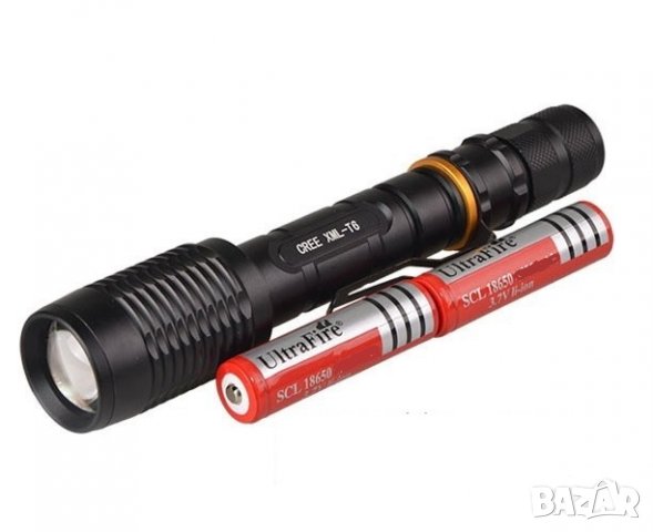 Мощен акумулаторен метален CREE LED T6 фенер със зуум функция, снимка 9 - Къмпинг осветление - 32844187