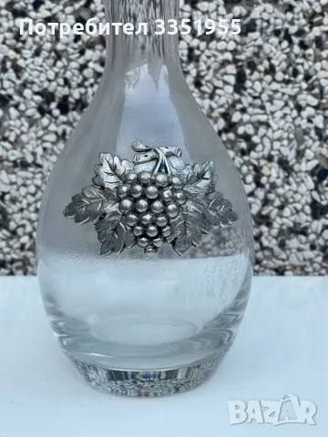 Кристално шише с метален обков от Портогалия, снимка 8 - Подаръци за рожден ден - 47390041