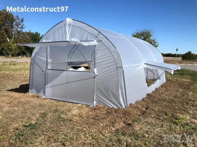 Хоби Оранжерии 4 м ширина тип тунелни, снимка 14 - Оранжерии - 49639464