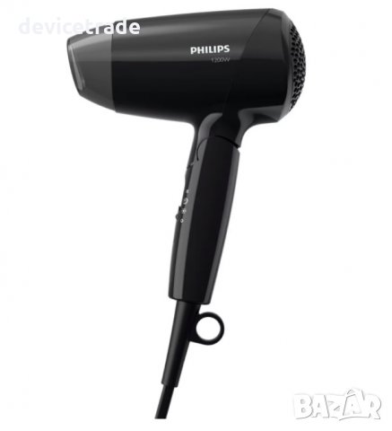 Сешоар Philips EssentialCare BHC010/10, 1200 W, 3 нива на температурата, Сгъваема дръжка, Черен, снимка 3 - Сешоари - 32607194