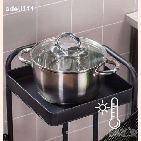 Домакински Органайзер Квадратен на Пет нива.Изцяло Метален на Колелца.Наличен в Черен и Бял цвят , снимка 5 - Други - 53596994