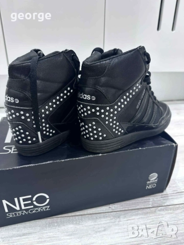 Маратонки Adidas Selena Gomez Wmns BB Neo Wedge Black - 37.5 номер, снимка 5 - Маратонки - 52249012