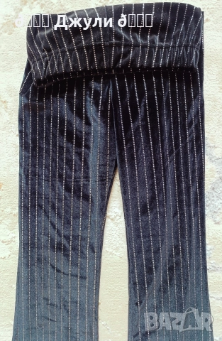 Моден бляскав панталон с широк крачол, снимка 6 - Панталони - 52903971