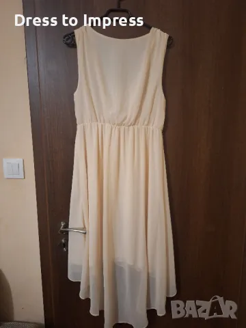 Рокля Крем Vila , L , снимка 3 - Рокли - 49737171