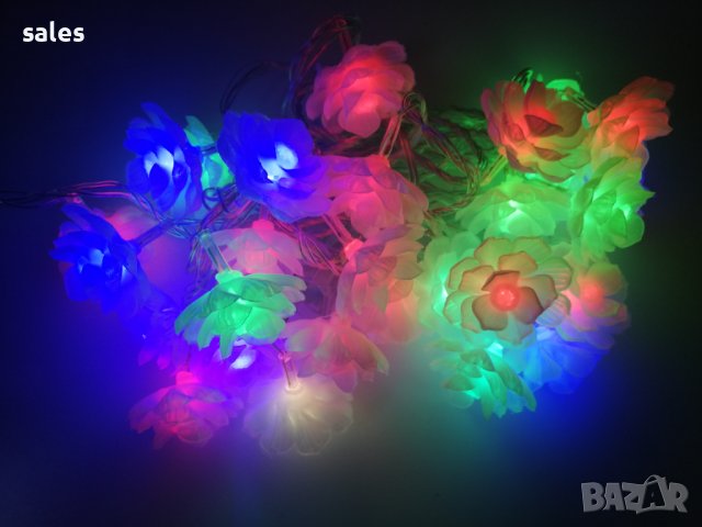 Коледни LED лампички цветя, снимка 3 - Декорация за дома - 38522465