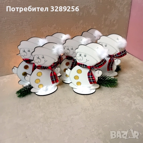 Коледен подарък Снежко, декорация, украса, име, Коледа, светлина, лампички, снимка 2 - Други - 52214897