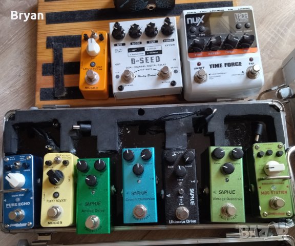 31 педала Ehx, Digitech, Tone city, два педалборда Mooer, някои нови за китара, снимка 15 - Китари - 20907626