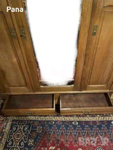 Старинен дъбов гардероб , снимка 7 - Гардероби - 48275794