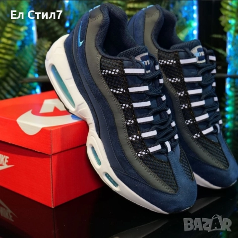 📌#Мъжки #моратонки Nike Air Max 95 Blue 40 41 42 43 44 номер Цена 90лв/46.02 € Еконт, снимка 2 - Маратонки - 52251512