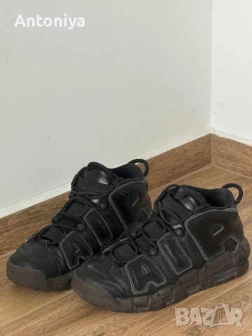 Сникьрси Nike Air More Uptempo  Черен, снимка 2 - Маратонки - 53508425