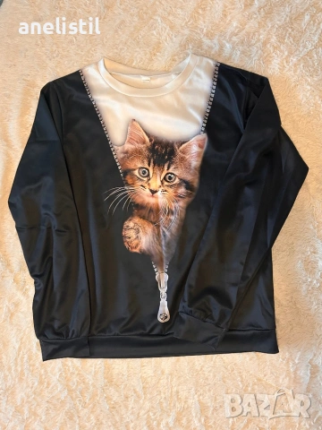 👚 НОВА дамска блуза с ефектен принт