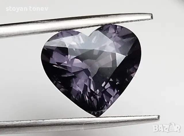 Тренди шпинел в сивеещо лилаво и VVS чистота - 5.02кт.! Нов!, снимка 5 - Колиета, медальони, синджири - 44719364