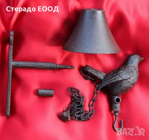 ЧУГУНЕНА КАМБАНА С ВЕРИГА, снимка 3 - Декорация за дома - 47692685