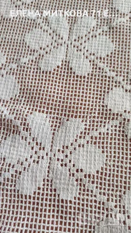 Памучна покривка ажур за кръгла маса 134 см диаметър, снимка 2 - Покривки за маси - 49787275