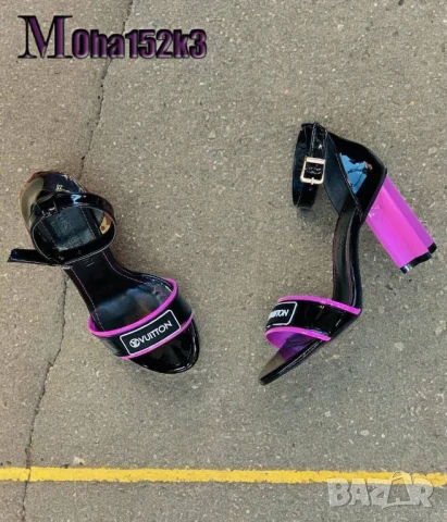 сандали на ток louis vuitton , снимка 3 - Сандали - 51095906
