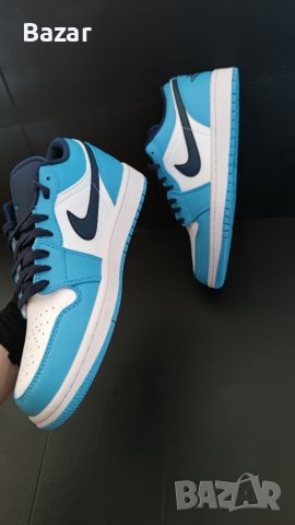 Nike Air Jordan 1 Low unc сини обувки маратонки размер 43 номер 42 налични маратонки нови ниски, снимка 3 - Маратонки - 39190651