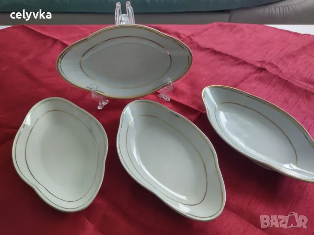 Порцеланови чинии за салата и ордьоври - Български порцелан Изида