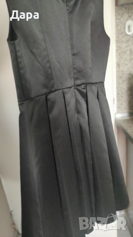 Официална черна сатенена рокля , снимка 4 - Рокли - 37608732