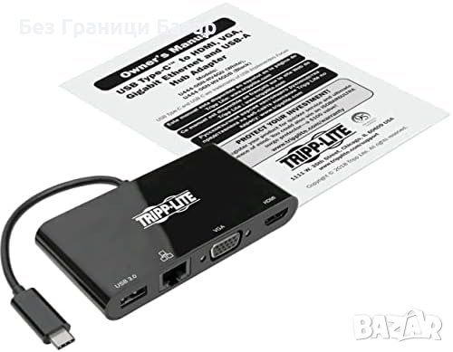 Нов 4K HDMI USB-C Адаптер HDMI, USB-A 3.2 Gen , снимка 2 - Друга електроника - 43560955