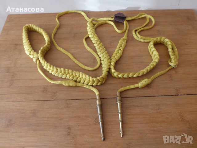 Военноморски параден колан с акселбанти жълти, снимка 5 - Антикварни и старинни предмети - 43932012
