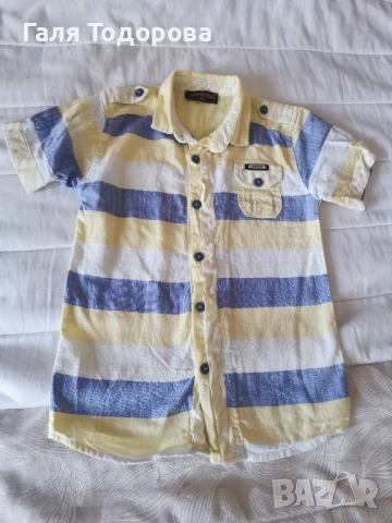 Риза с къс ръкав 116см 