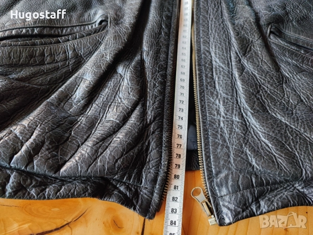 Винтидж черно спортно яке от конска кожа Л/Хл, снимка 6 - Якета - 52152480