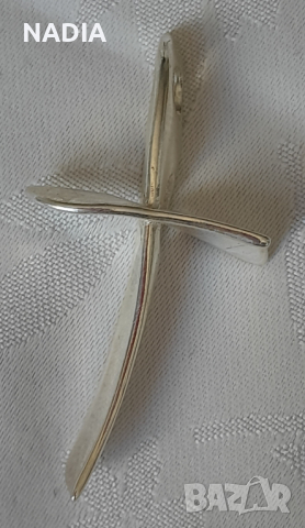 Стилизиран сребърен кръст, авторски, снимка 4 - Колиета, медальони, синджири - 44908220