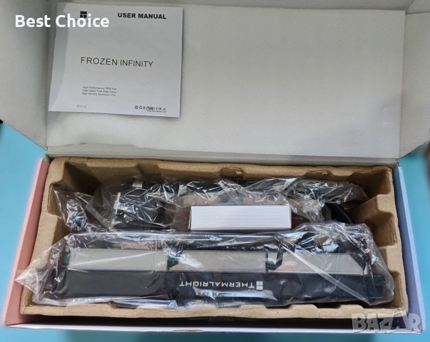 Thermalright Frozen Infinity 360 BLACK CPU течен охладител, тройни PWM вентилатори, снимка 3 - Други - 52704381