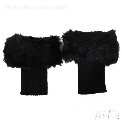 Дамски плетени гети с пух, различни цветове, снимка 7 - Други - 52638928