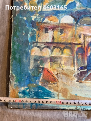 стара картина градски пейзаж , снимка 6 - Картини - 52793081