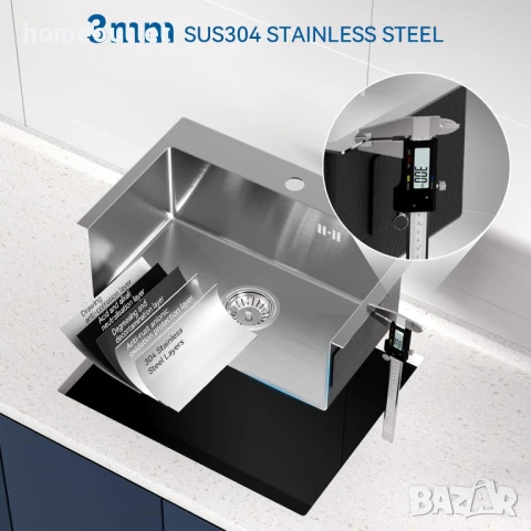 ПРОМОЦИЯ Кухненска мивка за вграждане AURALUM (KITCHEN SINK) 913258-06-JZF0601, снимка 5 - Аксесоари за кухня - 50686017