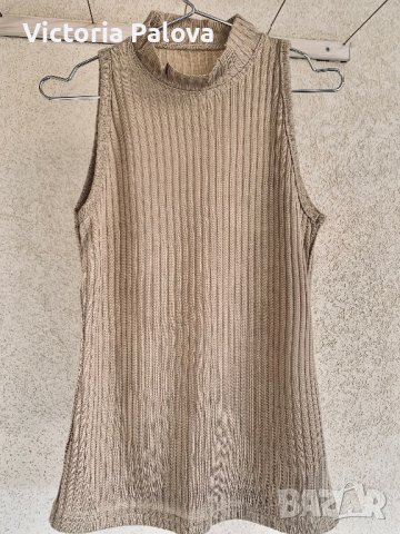 Блуза/потник с поло яка без ръкави, снимка 2 - Корсети, бюстиета, топове - 39955408