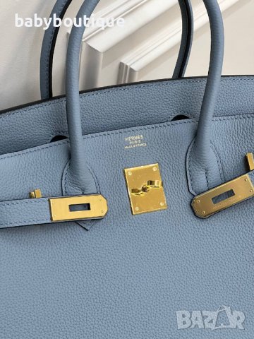 Hermes Birkin 30 Blue Lin, снимка 2 - Чанти - 39650574