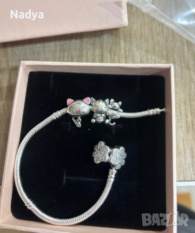 Комплекти гривна с талисмани Пандора, снимка 4 - Гривни - 52584516