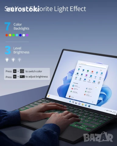 TiMOVO Bluetooth клавиатура, съвместима с Microsoft Surface Pro 7, снимка 6 - Таблети - 51086147