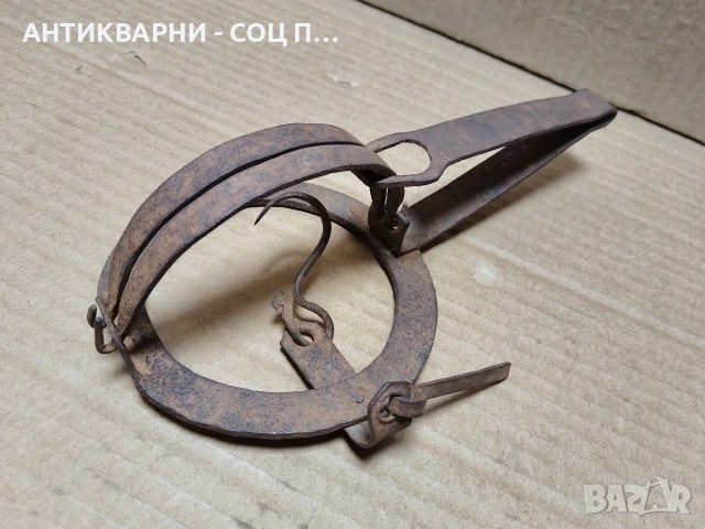 Стар Кован Малък Капан За Животни / НОМЕР 637. , снимка 3 - Антикварни и старинни предмети - 53289144