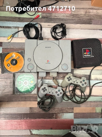 PlayStation 1 (PS1) – пълен комплект + 16 игри