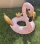 Надуваемо фламинго, gold - 115см, снимка 1