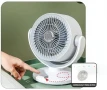 Компактен вентилатор с 3 лопатки от ABS, 10W променлив ъгъл и USB зареждане , снимка 5