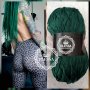 Бразилско Влакно / Прежда За Плетене на Плитки за коса / Канекалон КОД Emerald Gr , снимка 1 - Аксесоари за коса - 32955271