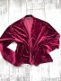 Ново елегантно кадифе кадифено сако болеро бордо вишнев цвят  ръкави за рокля , снимка 1 - Сака - 43059952