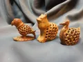 3 ДЪРВЕНИ ФИГУРИ НА ЖИВОТНИ ДЪРВОРЕЗБА, снимка 1