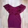 Рокля Бордо с волани, снимка 15